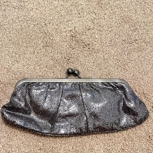 Express Silver Sequin Clutch